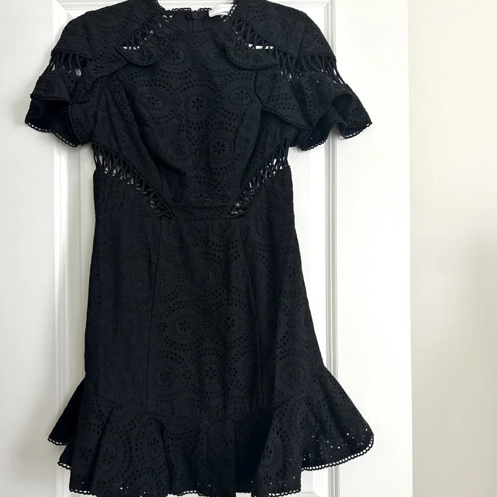 knit black mini dress Codami Mini Dress in Sequin Knit Black , Halter Neck , Bodycon , Plunge Neckline main image 1